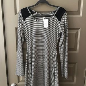 Black and White striped dress